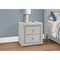 Monarch Specialties Bedroom Accent, Nightstand, End, Side, Lamp, Storage Drawer, Bedroom, Upholstered, Velvet, Grey I 5606 - alternate 5